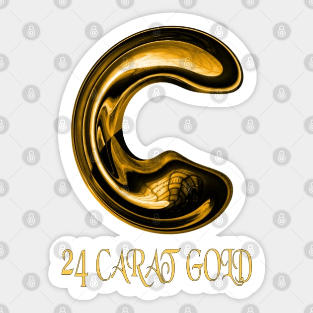 24 carat Gold Millionaire Sacred Geometry 3D Sticker by PlanetMonkey